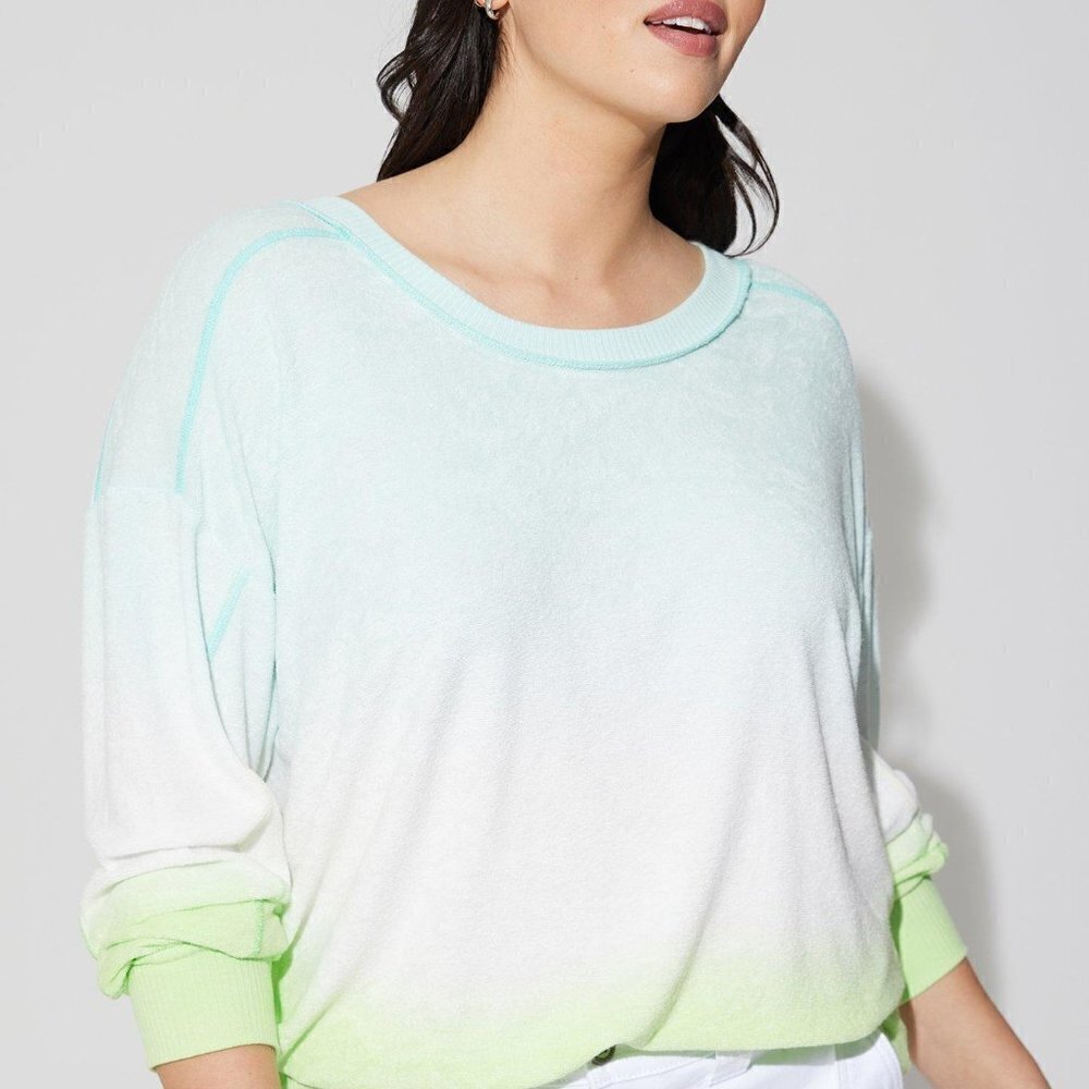 Torrid - Reverse Terry Drop Shoulder Sweatshirt in Tie Dye
